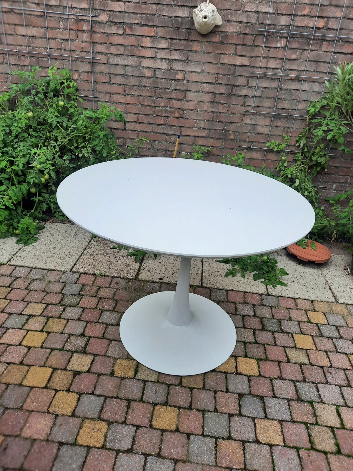 ronde tafel eettafel doorsnede 1 m hoogte 75 cm, Ophalen, Gebruikt