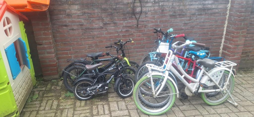Partij kinderfietsen, Fietsen en Brommers, Fietsen | Kinderfietsjes, Ophalen, Gebruikt, Minder dan 16 inch