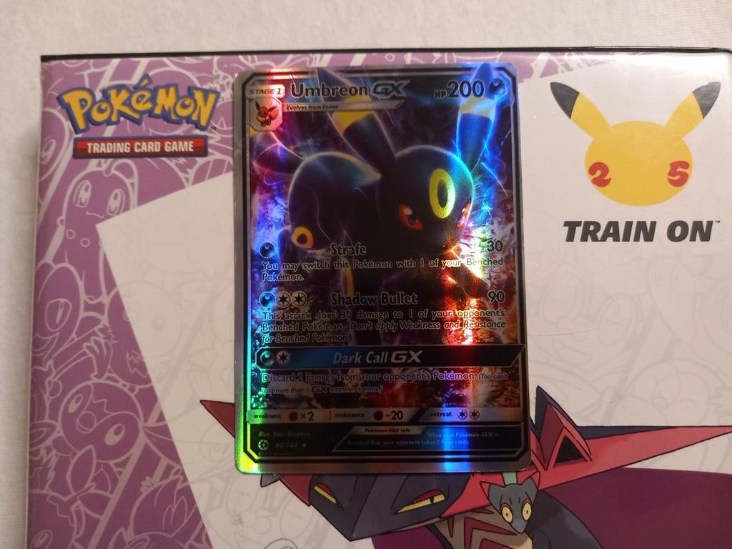 Pokémon Umbreon GX Full Art Foil Kaart, Ophalen of Verzenden, Zo goed als nieuw, Losse kaart, Foil