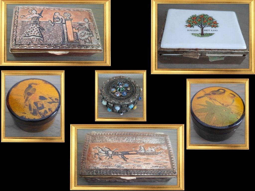 6 sierpotjes / medicijnpotjes, Antiek en Kunst, Curiosa en Brocante, Ophalen of Verzenden