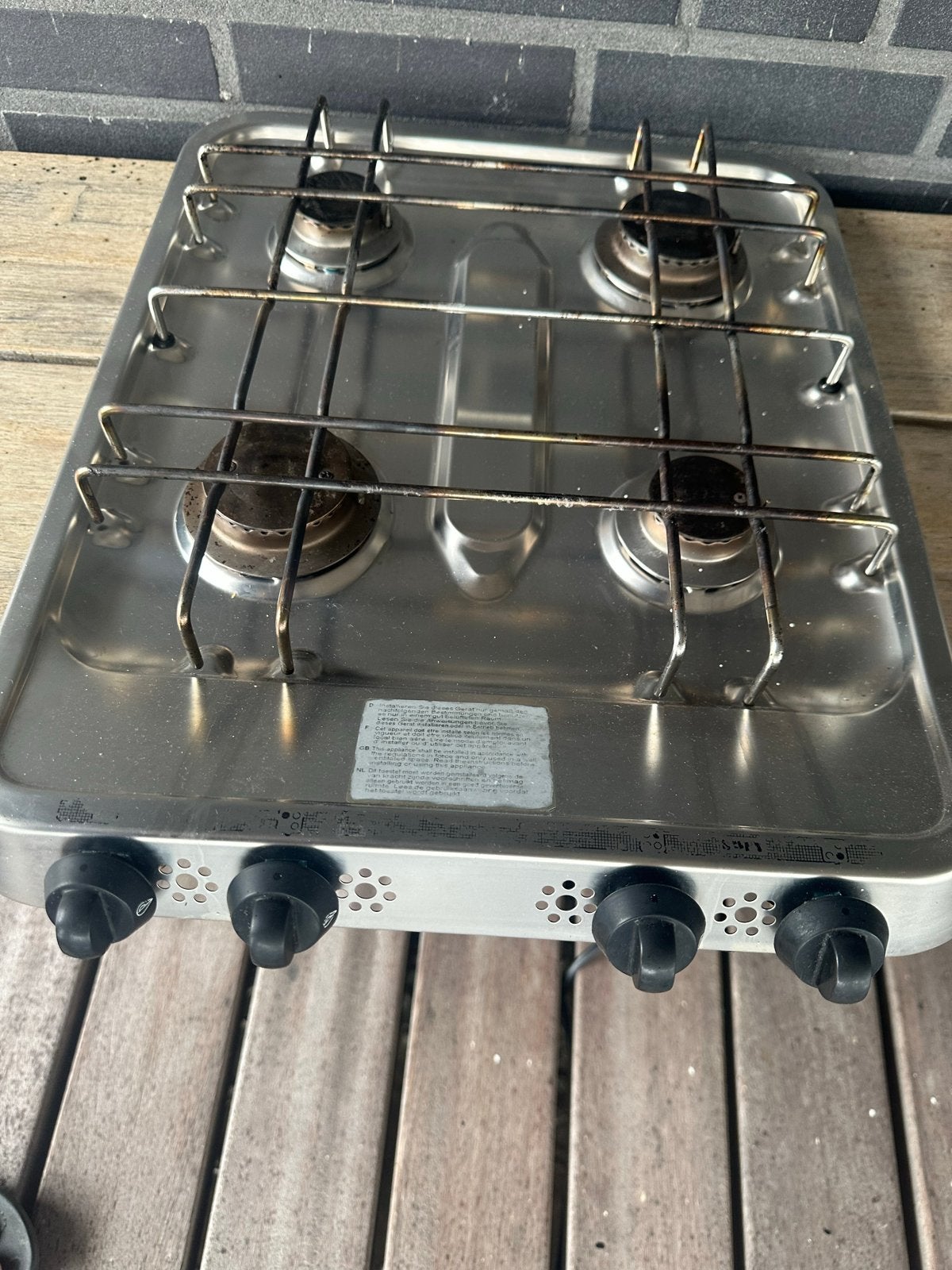 SMEV 4-pits gasstel voor boot/camper (L 45cm, B 37.5cm), Ophalen of Verzenden, Gebruikt