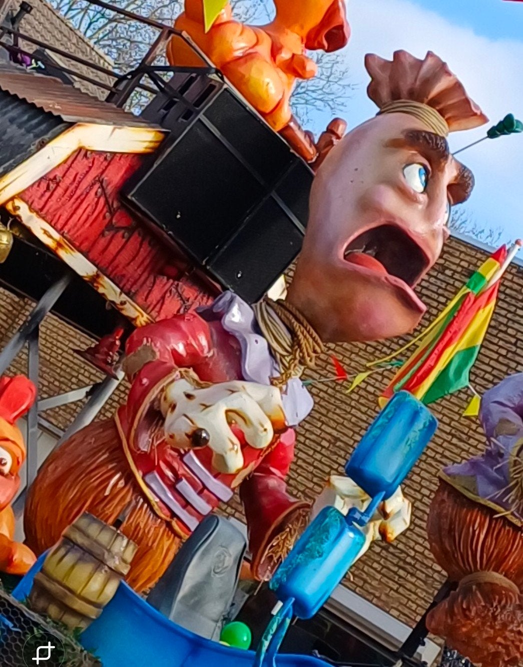 Grote vogelverschrikker voor carnavalswagen, Ophalen, Zo goed als nieuw, Feestartikel, Carnaval
