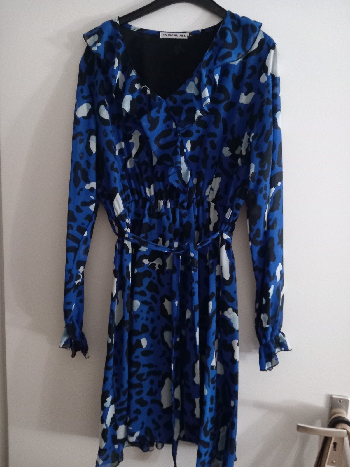 Typical Jill jurk maat L - Blauw met dierenprint, Ophalen of Verzenden