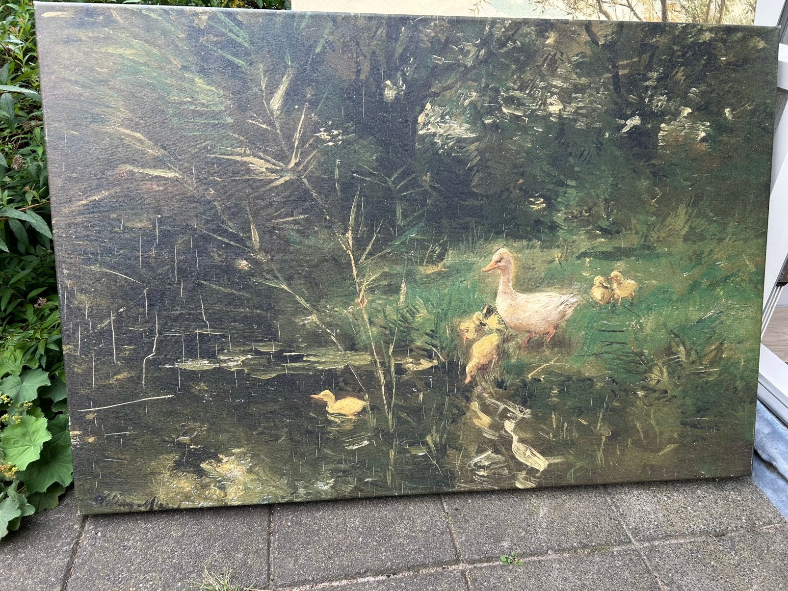 Schilderij Loods 5 (namaak Constant Artz), Ophalen, Overige materialen, Dieren