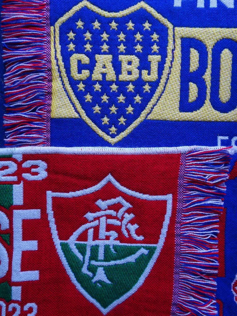 sjaal BOCA Juniors - Fluminense (finale Copa Libertadores), Ophalen of Verzenden, Nieuw, Buitenlandse clubs, Vaantje of Sjaal