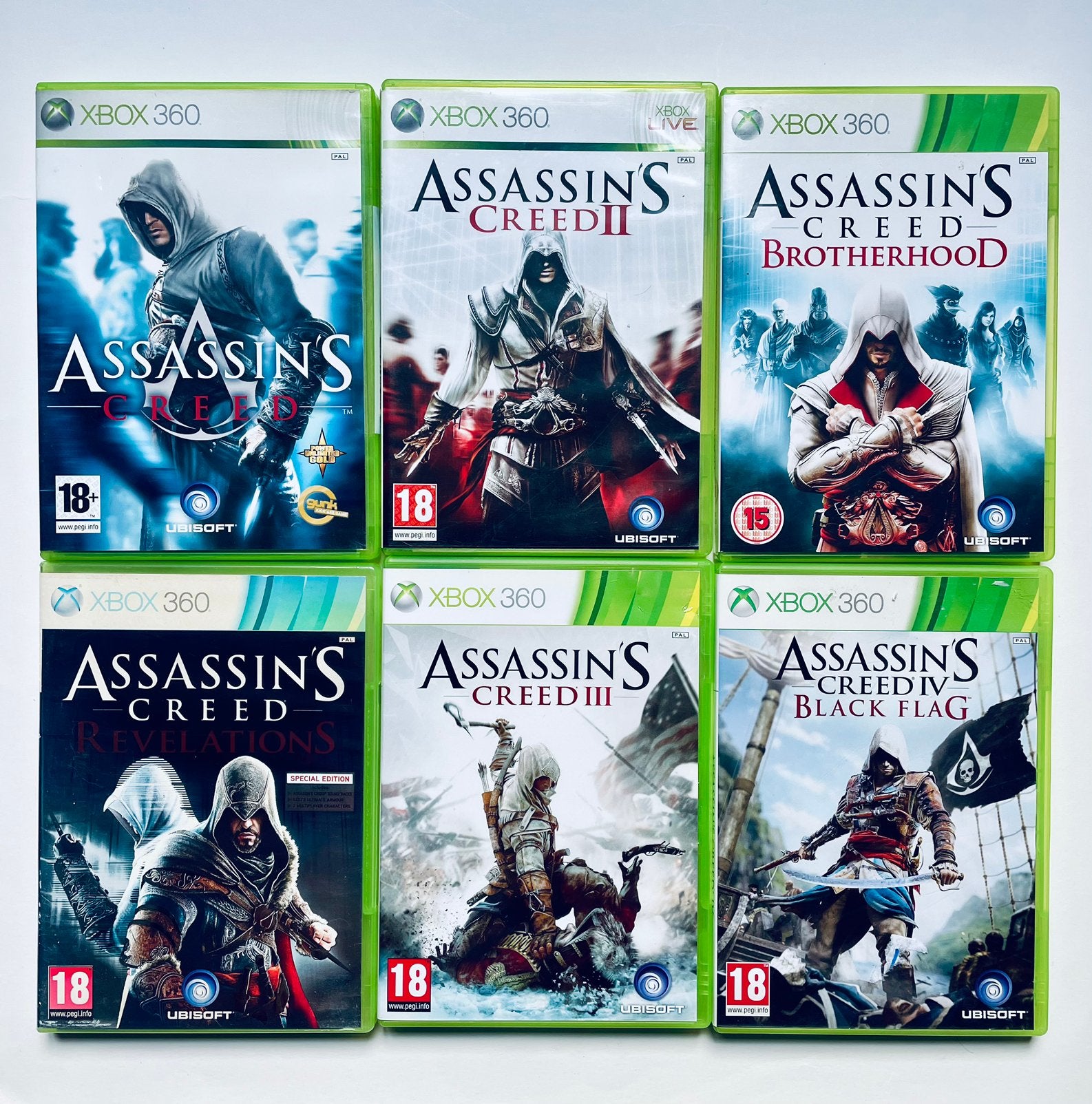 Assassin’s Creed Collection – Xbox 360 (6 Games), Spelcomputers en Games, Games | Xbox 360, Avontuur en Actie, Vanaf 18 jaar, 1 speler