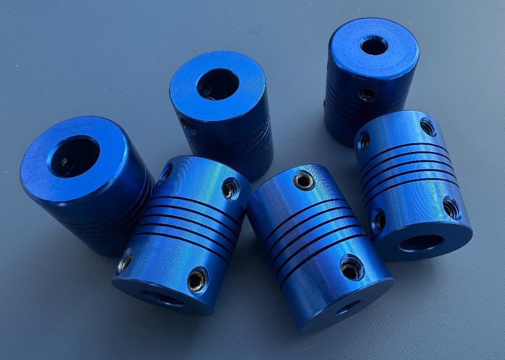 6x blauwe koppelingsas (coupling shaft) voor z-as 3D printer, Ophalen of Verzenden, Nieuw, Printeraccessoires