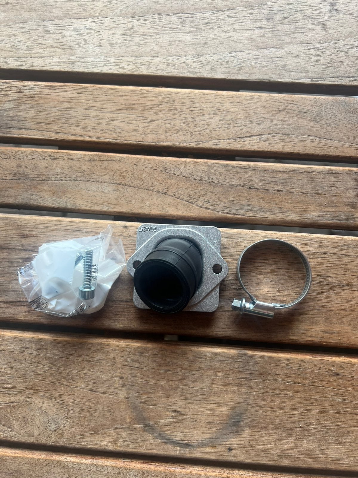 Draaibaar spruitstuk polini voor 19mm carb, passend piaggo, Ophalen of Verzenden