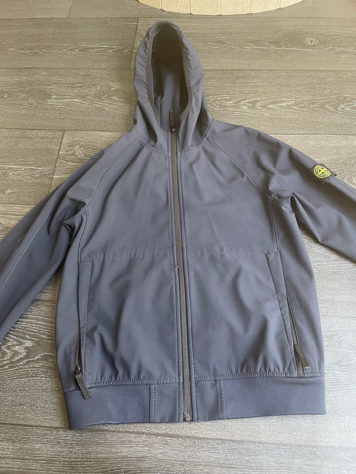 Stone Island Junior Softshell Jas - donkerblauw maat 12, Ophalen of Verzenden, Zo goed als nieuw, Jongen