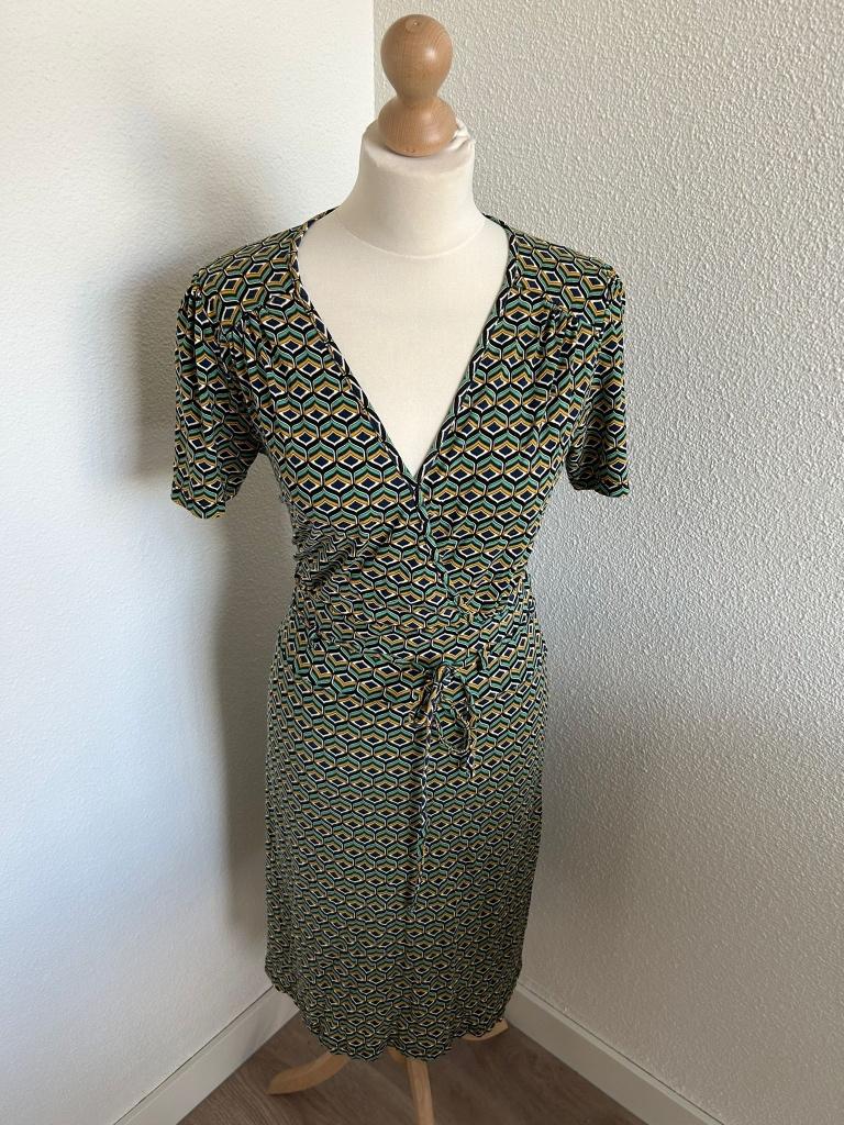 King Louie maat L cross retro jurkje 487, Kleding | Dames, Jurken, Maat 42/44 (L), Ophalen of Verzenden, Zo goed als nieuw, Knielengte