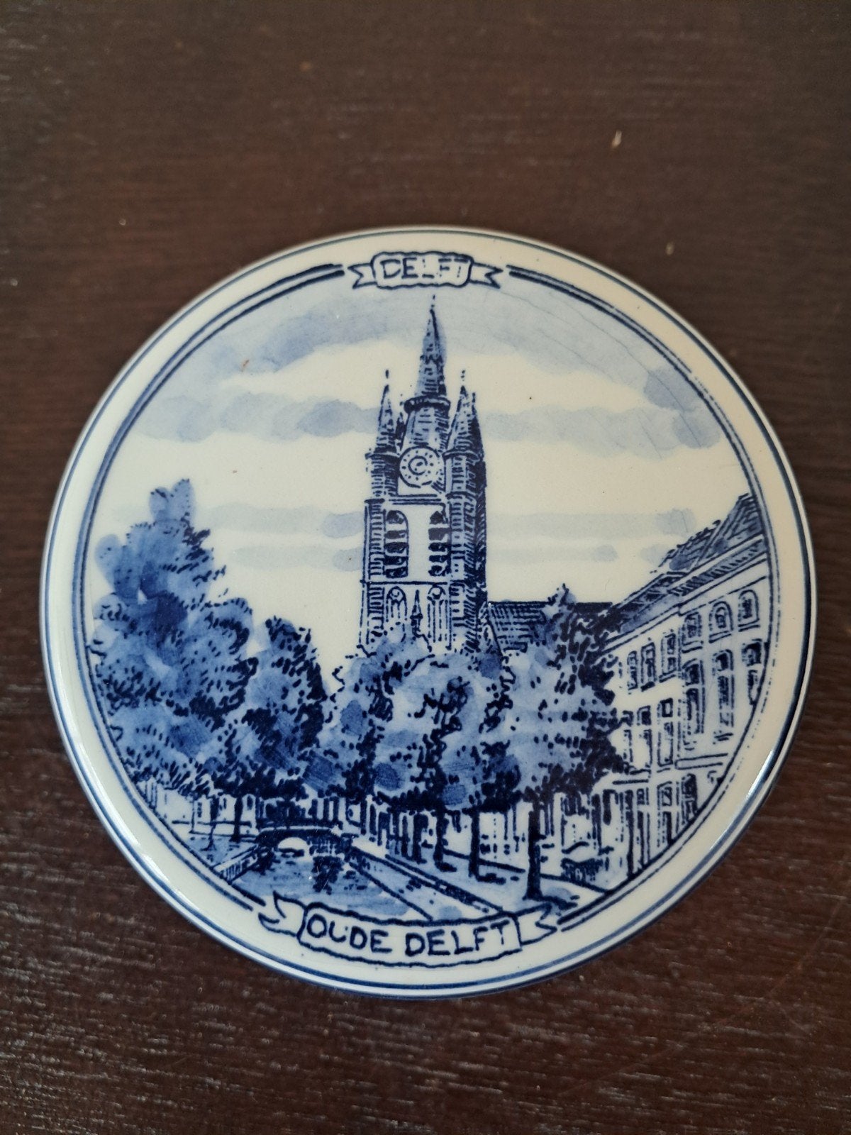 Fraai Delfts blauw gedecoreerd porseleinen deseldoosje, Antiek en Kunst, Ophalen of Verzenden