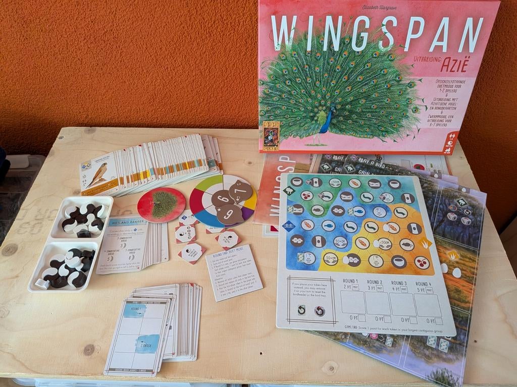 Wingspan Uitbreiding Asia - Engelse versie, Hobby en Vrije tijd, Een of twee spelers, Ophalen of Verzenden, Zo goed als nieuw
