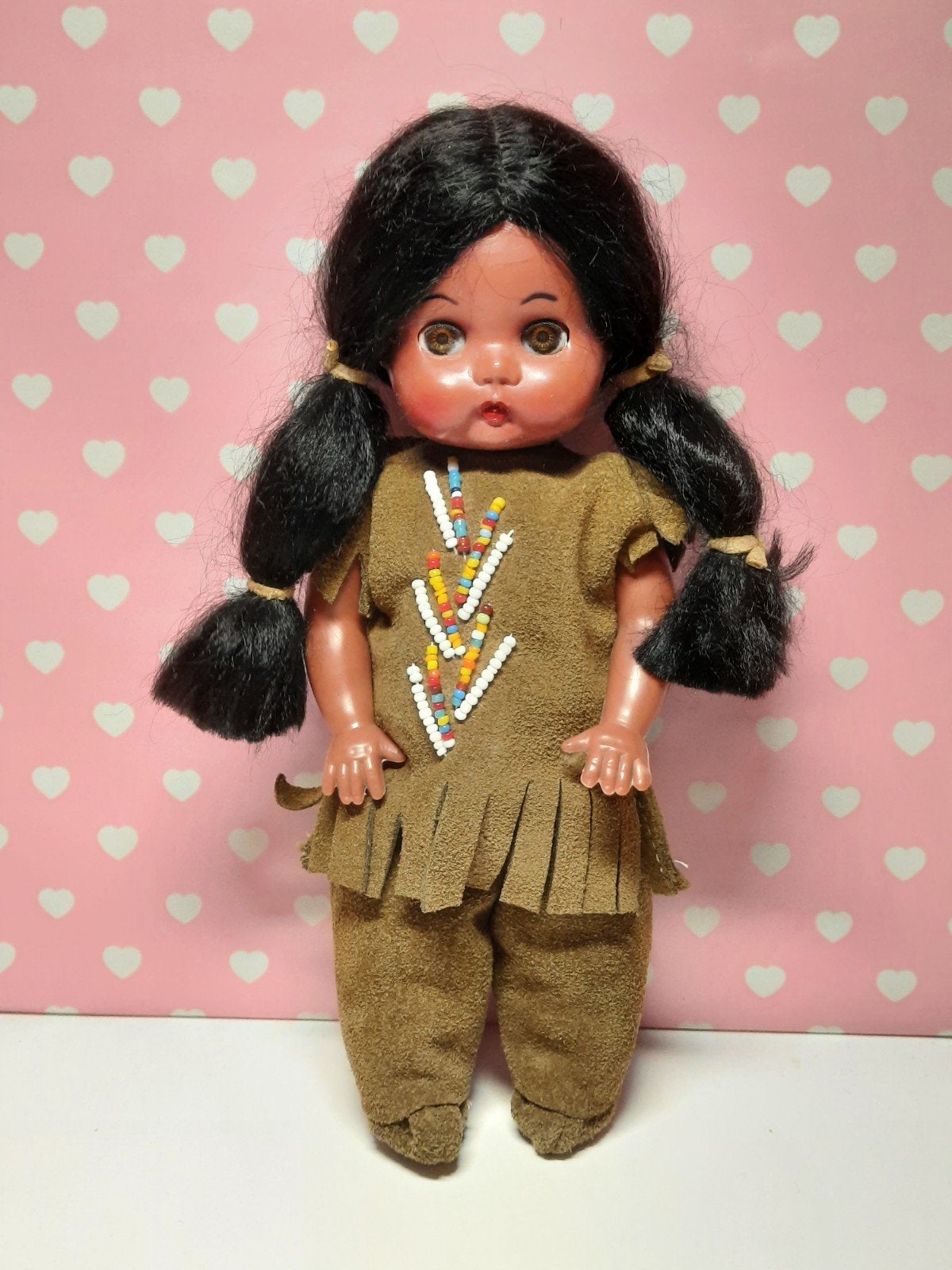 Vintage Native American pop met slaapoogjes, Ophalen of Verzenden, Zo goed als nieuw, Pop