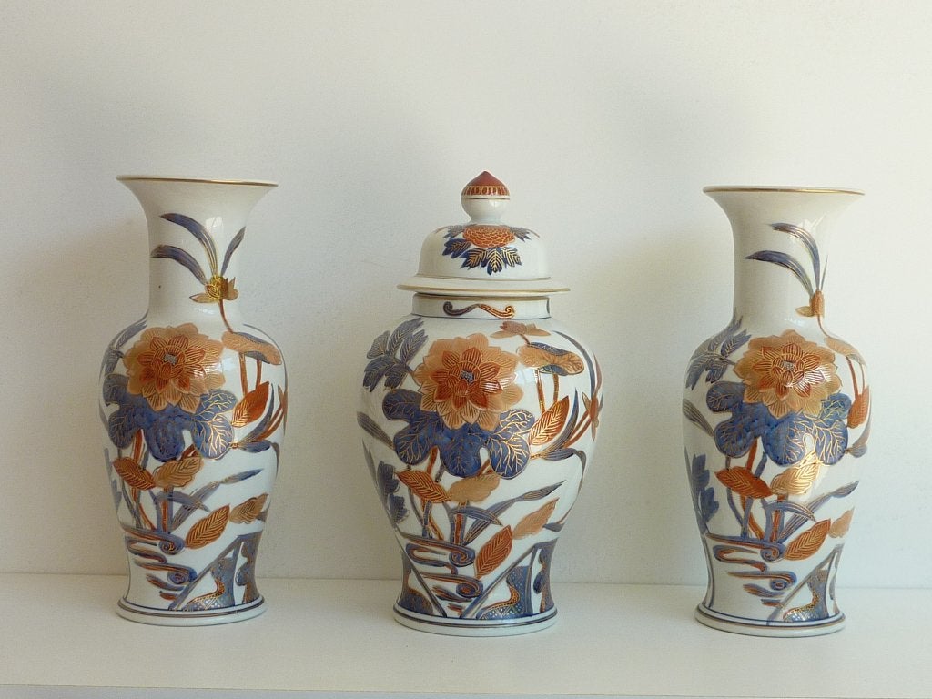 Japans kaststel, 3 Japanse vazen, antiek, Japan, Ophalen of Verzenden