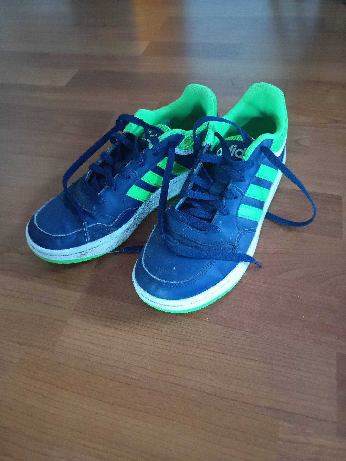 Adidas kinderschoenen maat 39 1/3 - Blauw/Groen, Adidas, Gebruikt, Jongen of Meisje, Schoenen