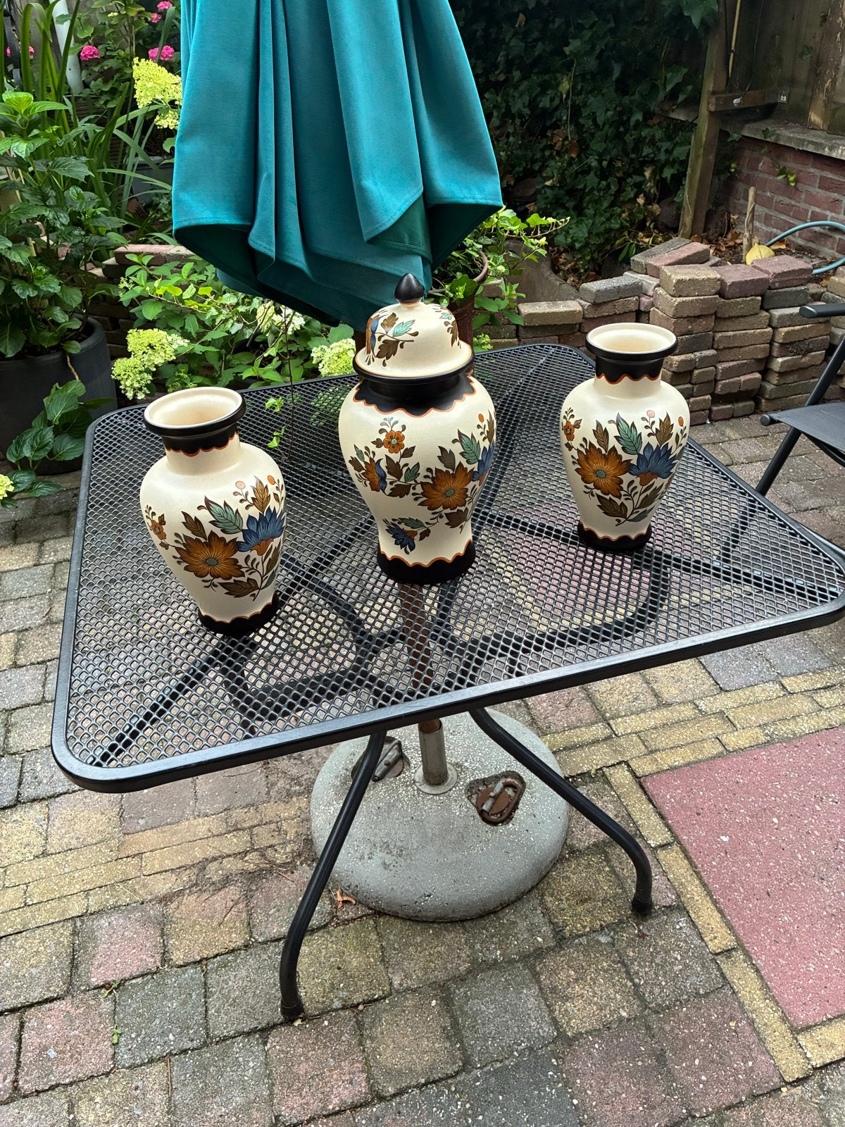 Flora Gouda Holland Handwerk Vazen Set - Vintage, Ophalen