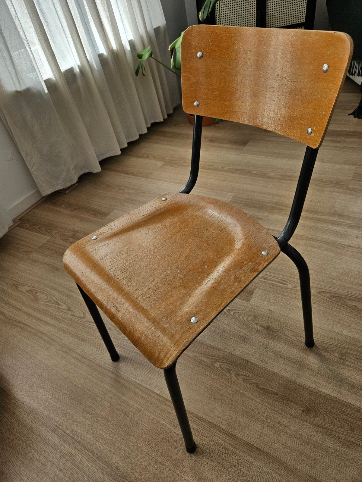 Vintage schoolstoel, Huis en Inrichting, Stoelen, Ophalen, Eén
