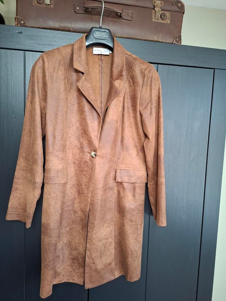 Helena Hart Bruine Suède Look Blazer Maat M, Kleding | Dames, Jasjes, Kostuums en Pakken, Maat 38/40 (M), Bruin, Nieuw, Jasje