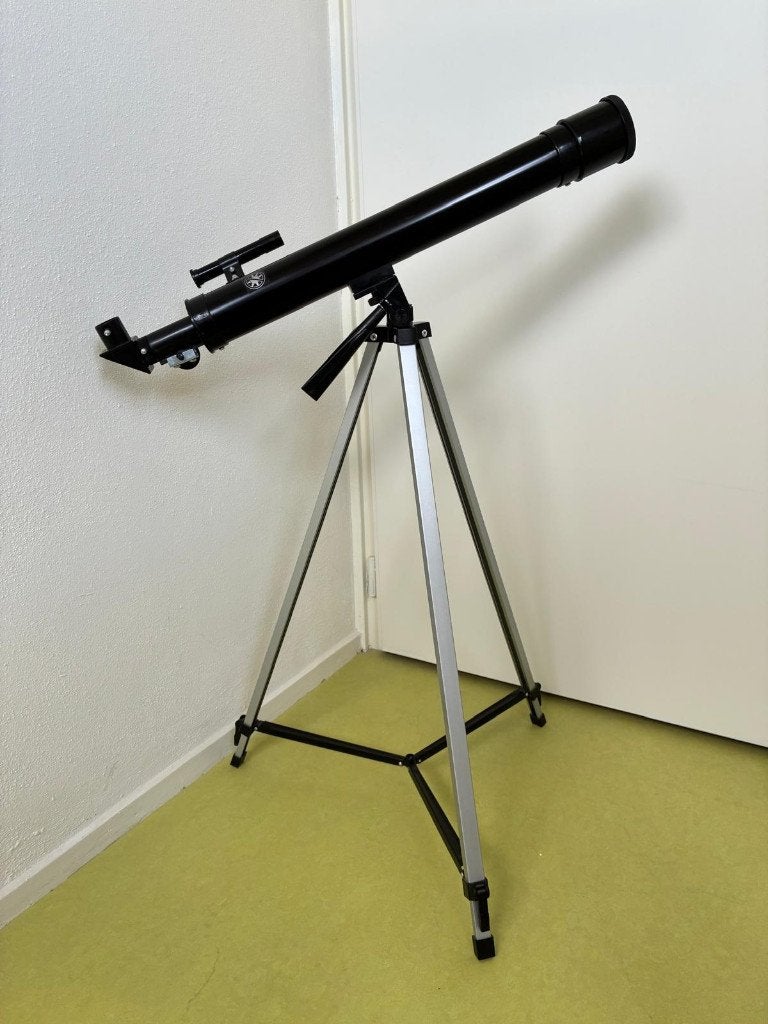 Celestron Powerseeker met 4 oculairen, Audio, Tv en Foto, Ophalen, Met statief, Spiegeltelescoop (reflector), Zo goed als nieuw