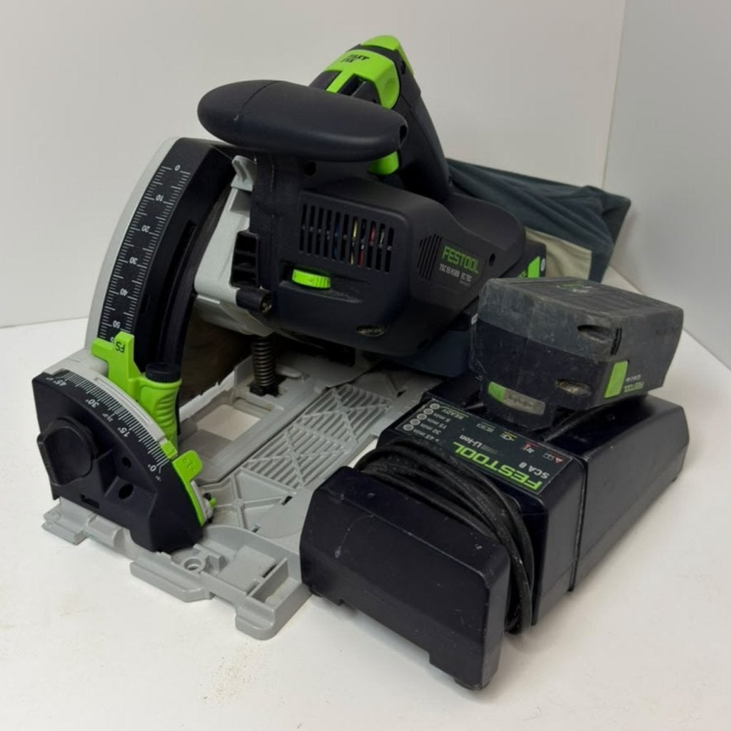 Festool TSC 55 KSEB + 2 Accu's + Lader | Zeer netjes, Doe-het-zelf en Verbouw, Festool, Zo goed als nieuw, Support@festool.com