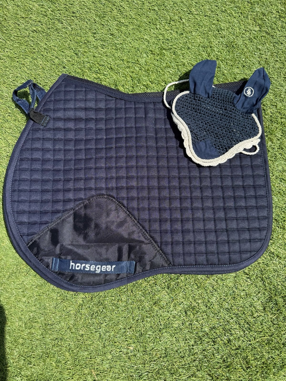 Dekje en oornetje, Dieren en Toebehoren, Paarden en Pony's | Dekens en Dekjes, Ophalen, Horsegear, Gebruikt, Zadeldekje