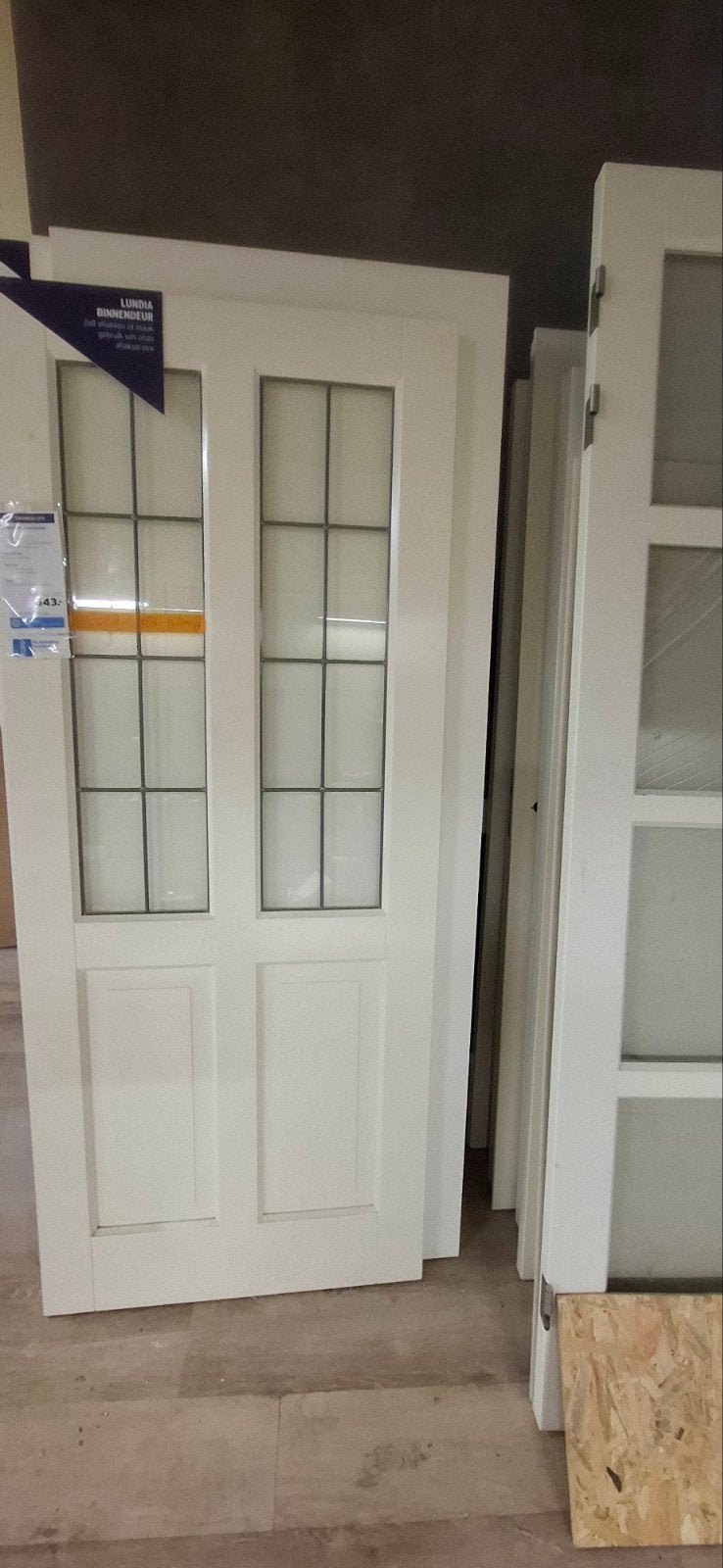 Binnendeur Lotte met glas in lood Versa, Ophalen, 80 tot 100 cm, Binnendeur, Nieuw