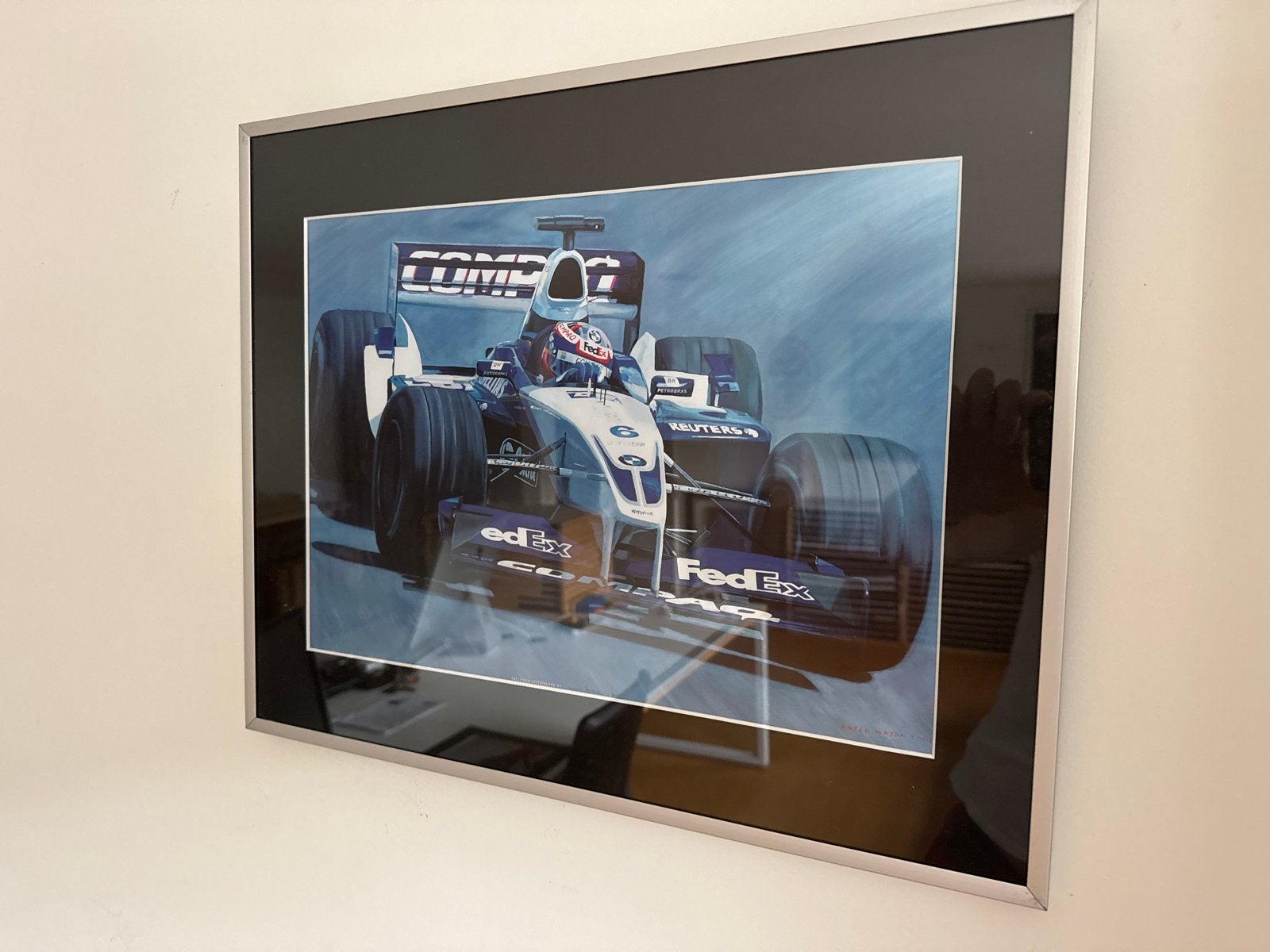 Ingelijste kunstdruk BMW Williams FW23 Juan Pablo Montoya, Ophalen, Print, Print/reproductie, Ingelijst