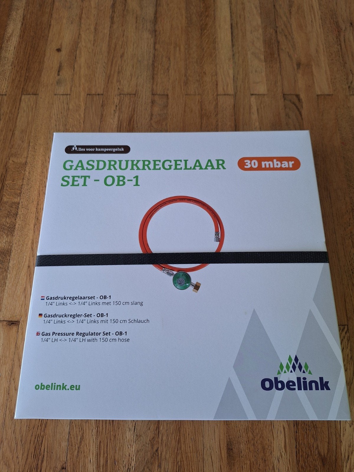 NIEUW- Obelink Gasdrukregelaar Set 1/4 links, 150 cm slang, Ophalen of Verzenden, Nieuw