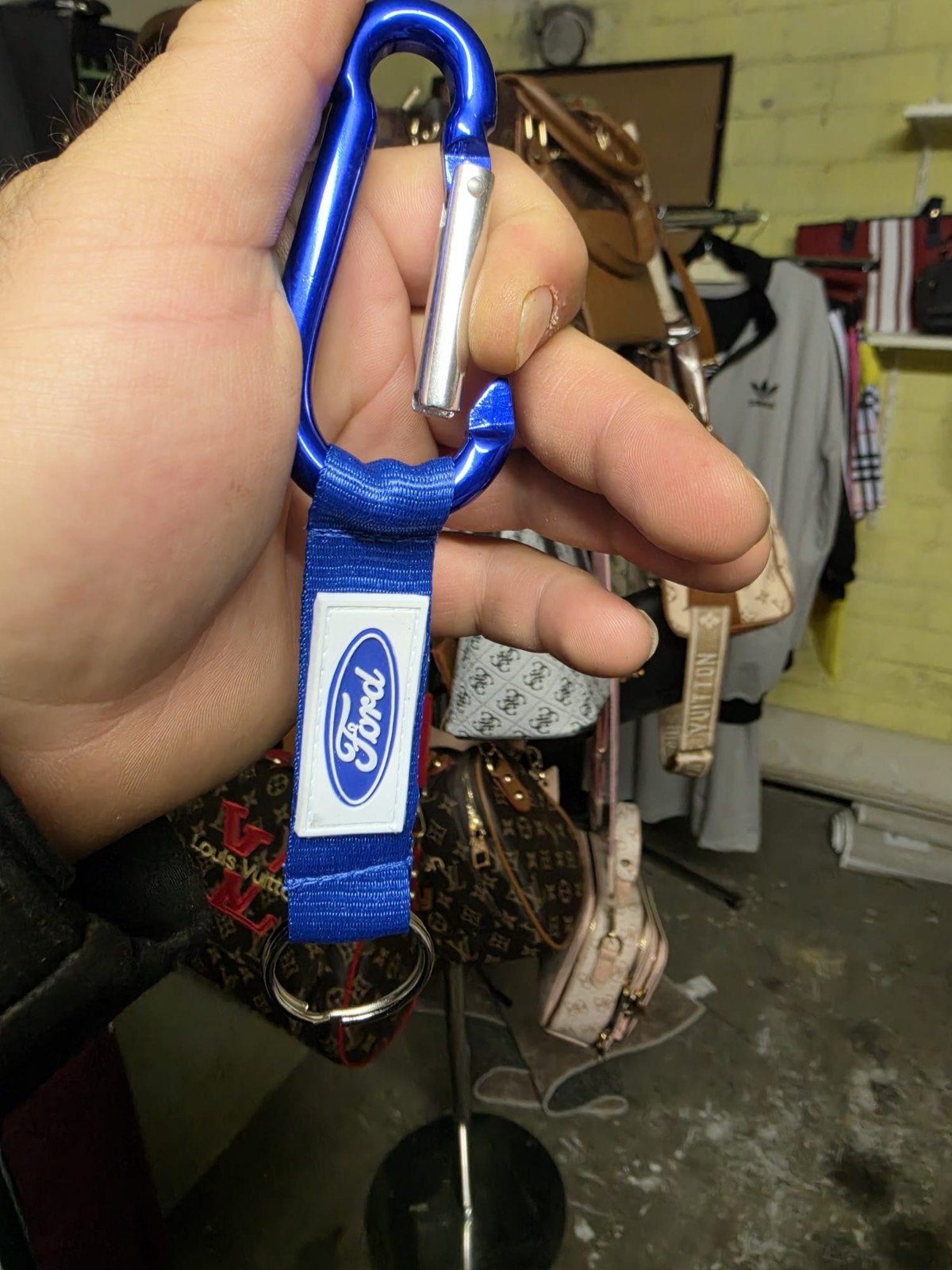 Ford Sleutelhanger met Karabijnhaak - Blauw, Ophalen