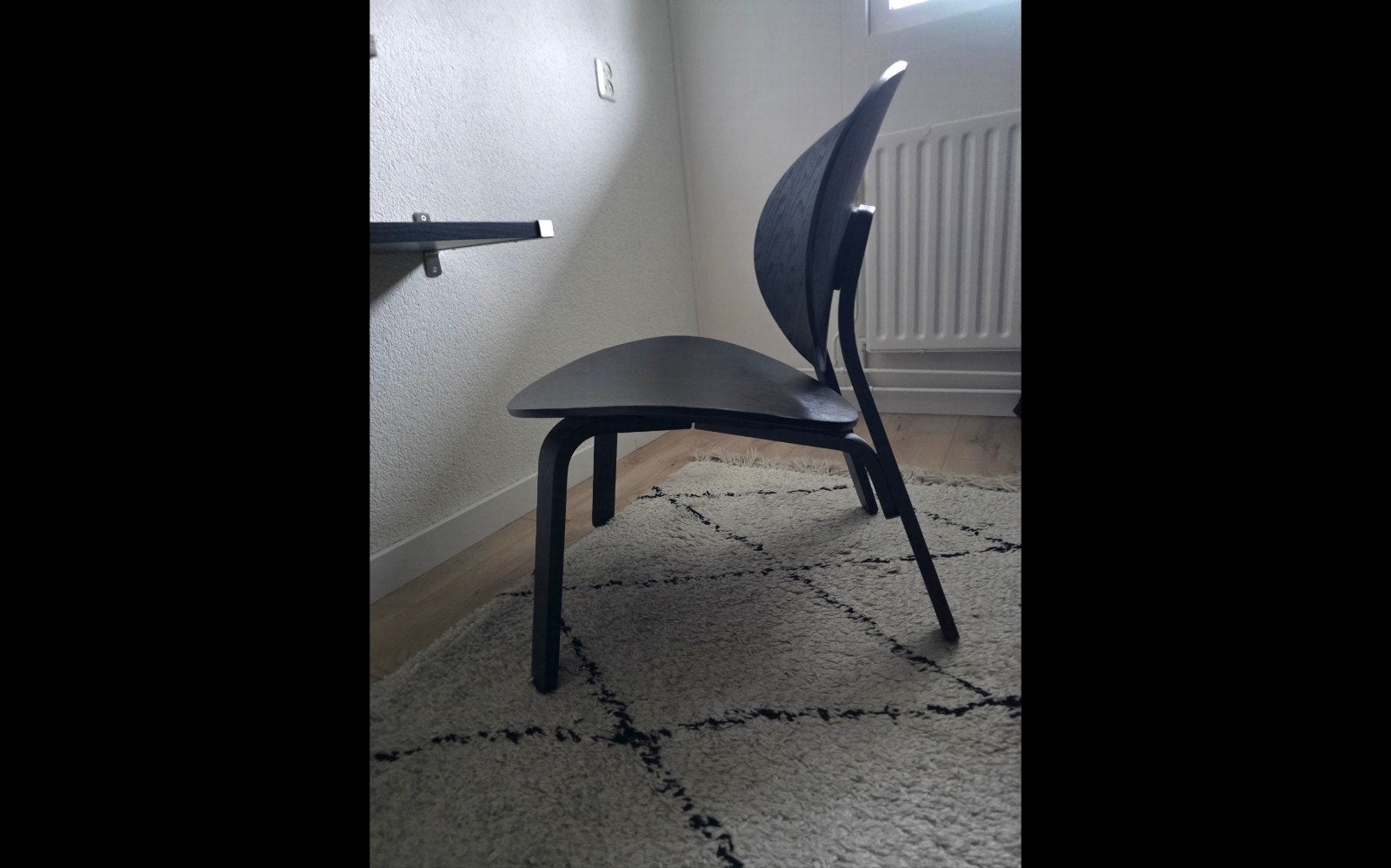 FRÖSET Fauteuil, zwart gelazuurd eikenfineer, Ophalen, Zwart, Zo goed als nieuw, Eén