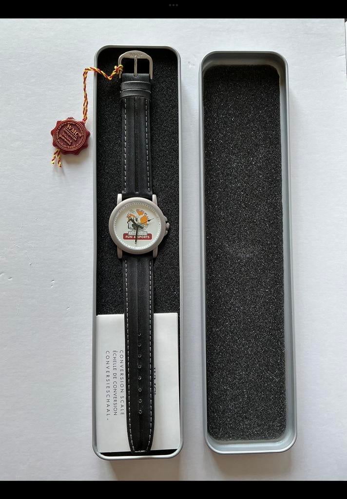 Nieuw horloge, WMC Timepieces, zwitsers uurwerk fun & sports, Ophalen of Verzenden, Zo goed als nieuw, Leer, Overige merken