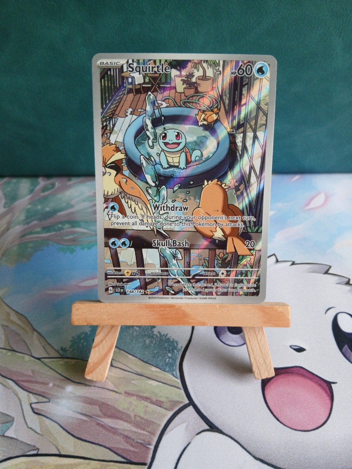 Squirtle #148/142 Pokémon Stellar Crown, Verzenden, Nieuw, Losse kaart, Foil