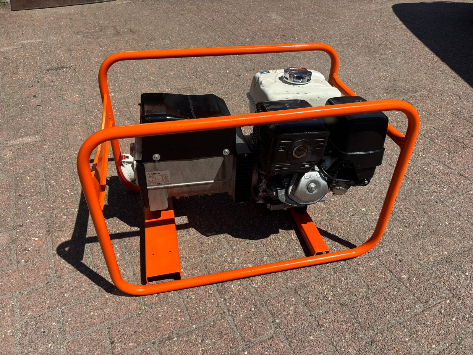 7 KVA aggregaat 230/400 Volt Honda GX390 Benzine generator, Ophalen, Gebruikt, 5 tot 10 kVA, Benzine