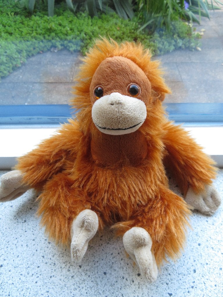 Aap Orang Oetan merk Ravensden dierentuin, Ophalen of Verzenden, Zo goed als nieuw, Wasbaar, Bruin