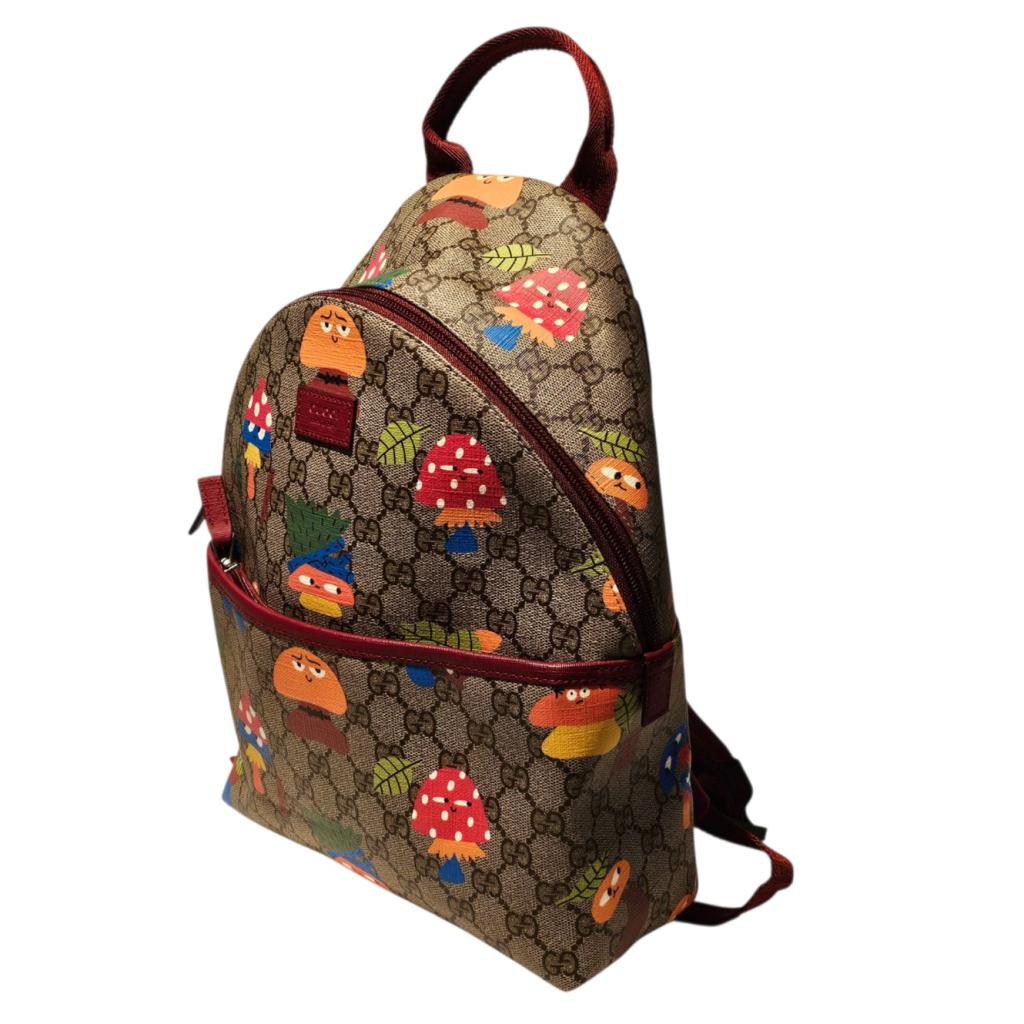 Gucci GG Supreme Woodland Mushroom Kids, Sieraden, Tassen en Uiterlijk, Tassen | Rugtassen, Gucci, Zo goed als nieuw, Support@gucci.com