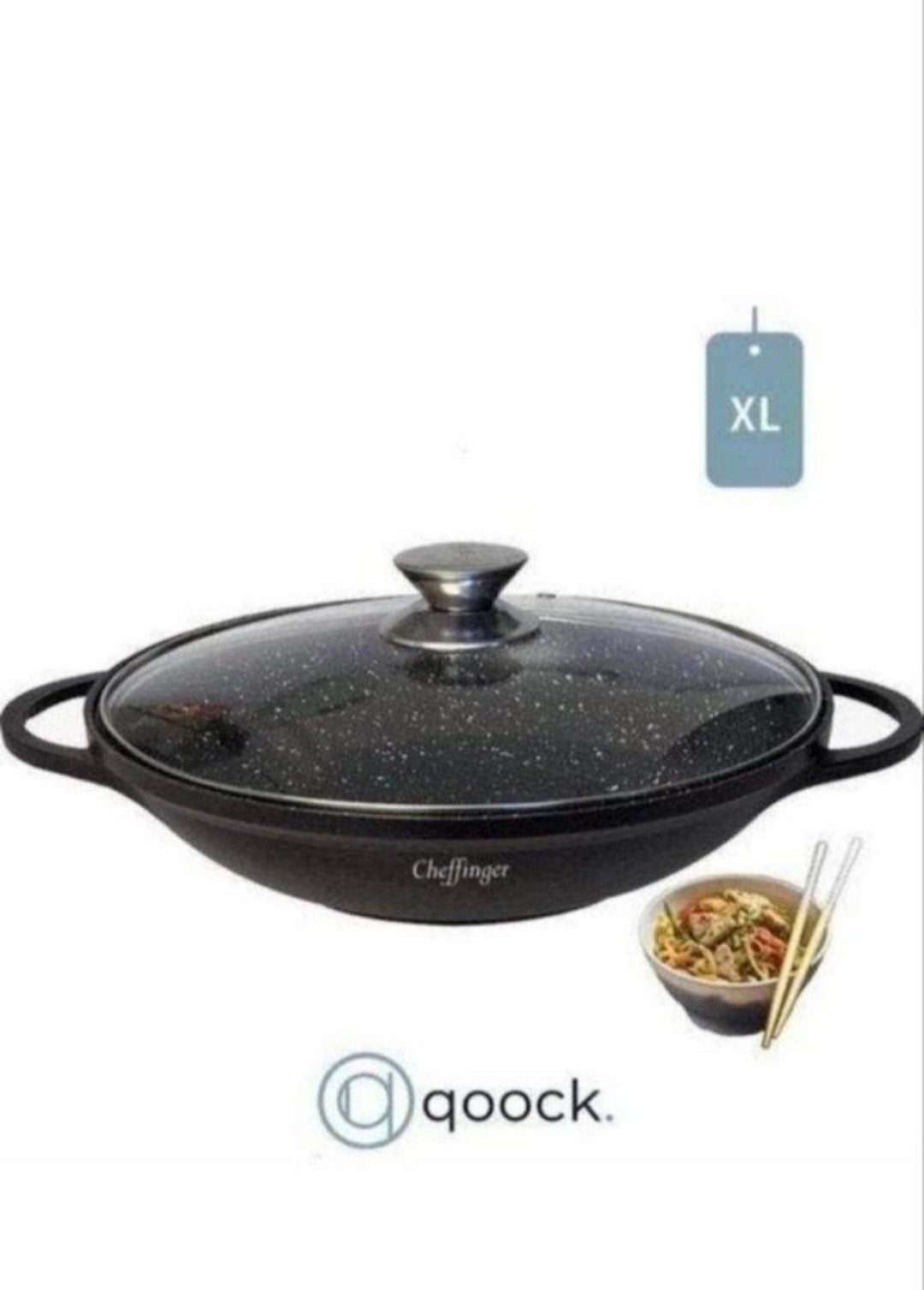 Nieuwe Wokpan 36cm met dubbele anti-aanbaklaag vaste prijs, Huis en Inrichting, Ophalen of Verzenden, Nieuw, Aluminium, Wok