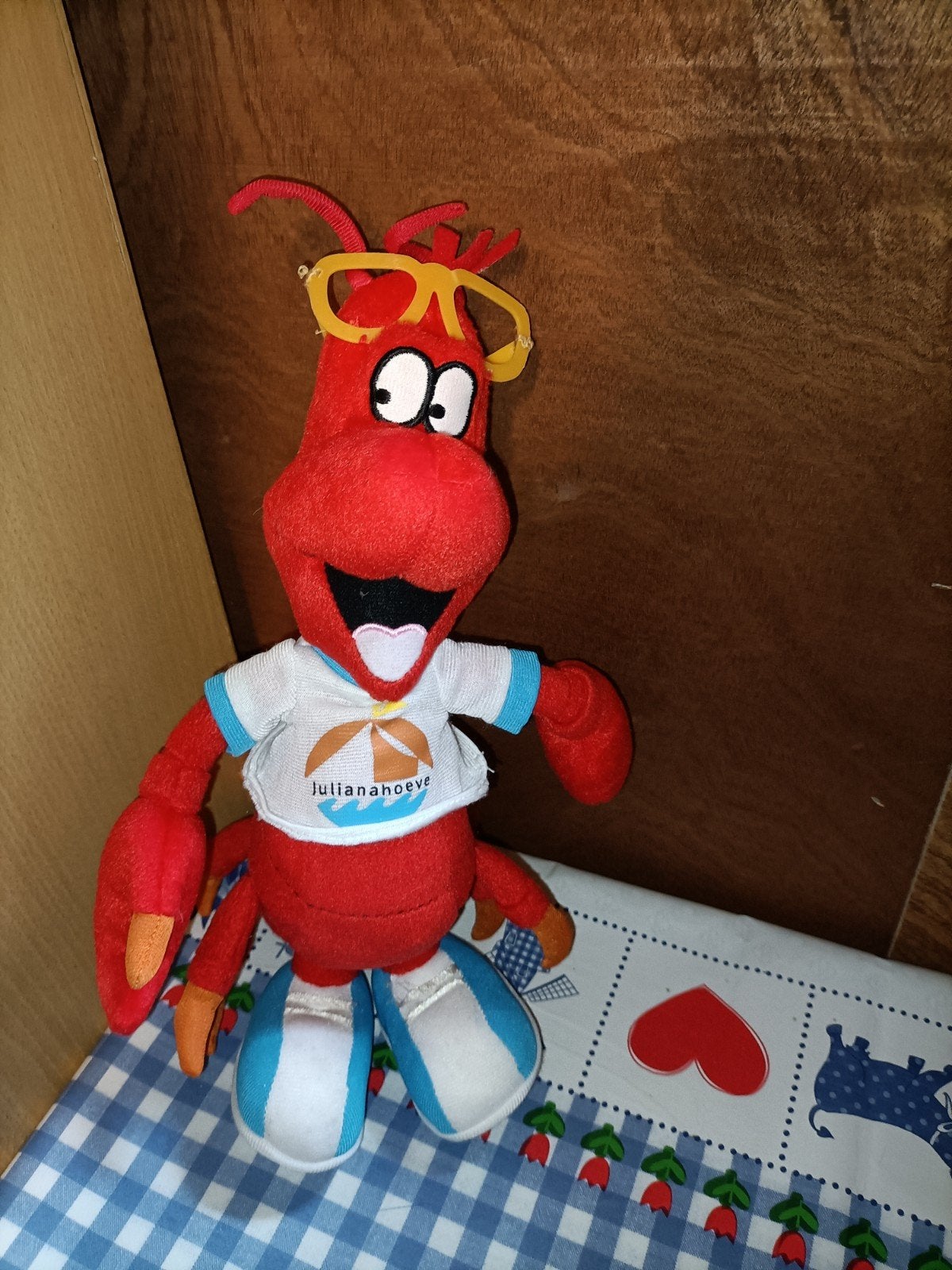 Julianahoeve knuffel Juultje de kreeft 33 cm groot, Ophalen of Verzenden, Zo goed als nieuw, Overige typen