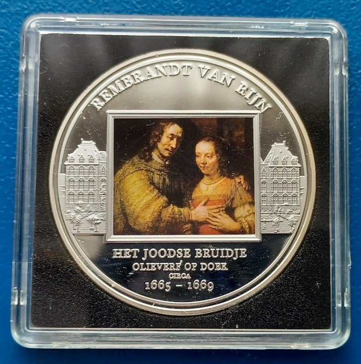 Penning Rembrandt van Rijn Het Joodse Bruidje BU - 2019, Postzegels en Munten, Penningen en Medailles, Verzenden, Overige materialen