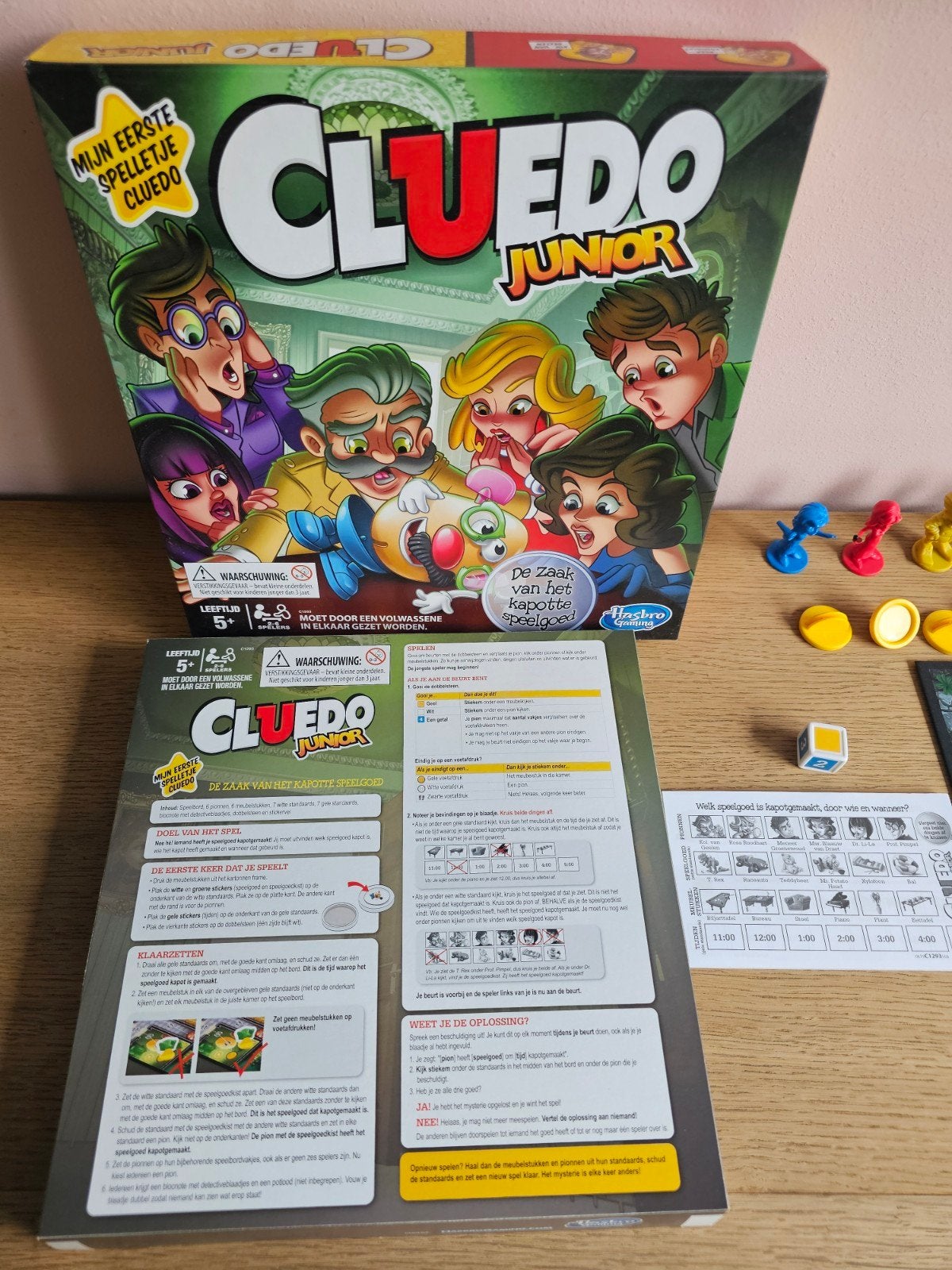 Cluedo Junior Bordspel - Zo goed als nieuw, Drie of vier spelers, Ophalen of Verzenden, Zo goed als nieuw, Hasbro