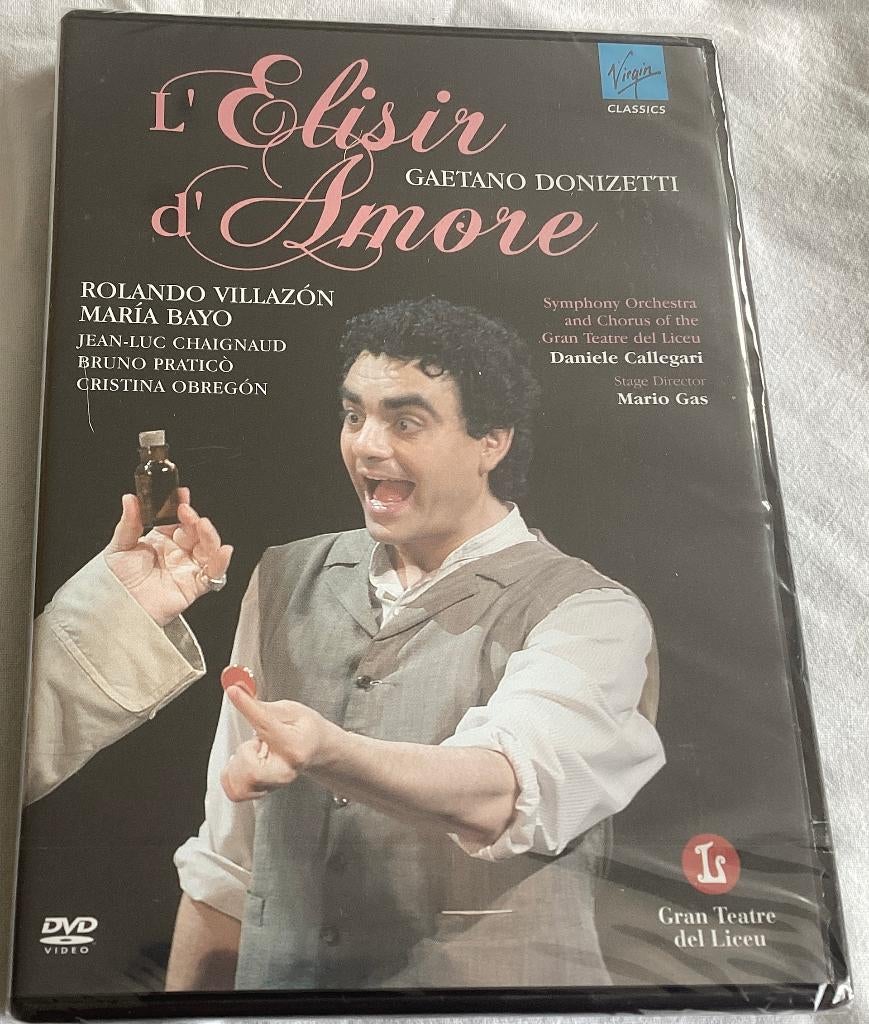 Donizetti L'Elisir d'Amore DVD nieuw nog in plastic, Alle leeftijden, Ophalen of Verzenden, Nieuw in verpakking, Muziek en Concerten