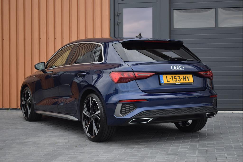Audi A3 Sportback 30 TFSI S-tronic S-line | Virtual | LED |, Auto's, Gebruikt, Blauw, Leder en Stof, 23 km/l