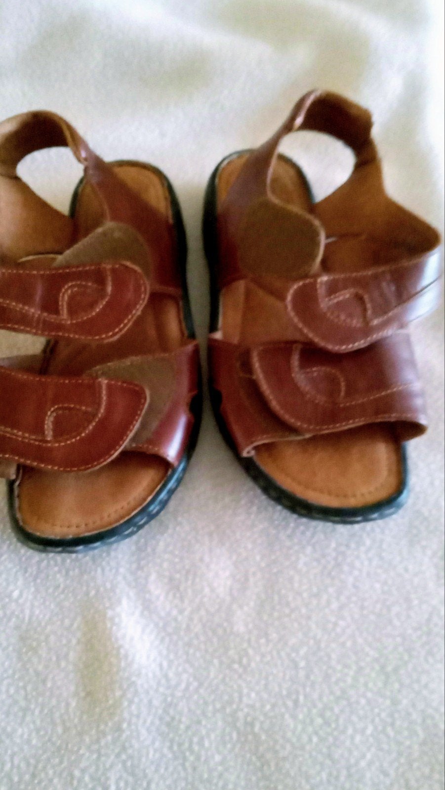 Josef Seibel leren sandalen, maat 37, comfortabel voetbed, Bruin, Josef Siebel, Zo goed als nieuw, Sandalen of Muiltjes