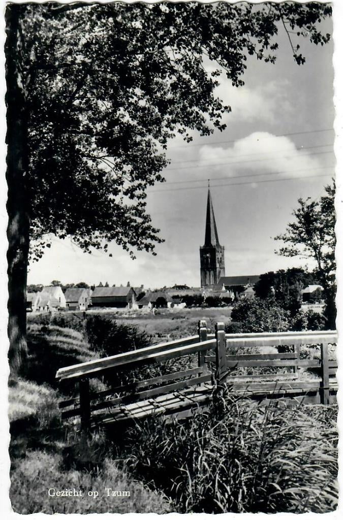 Tzum - Gezicht op, Verzenden, 1960 tot 1980, Ongelopen, Friesland
