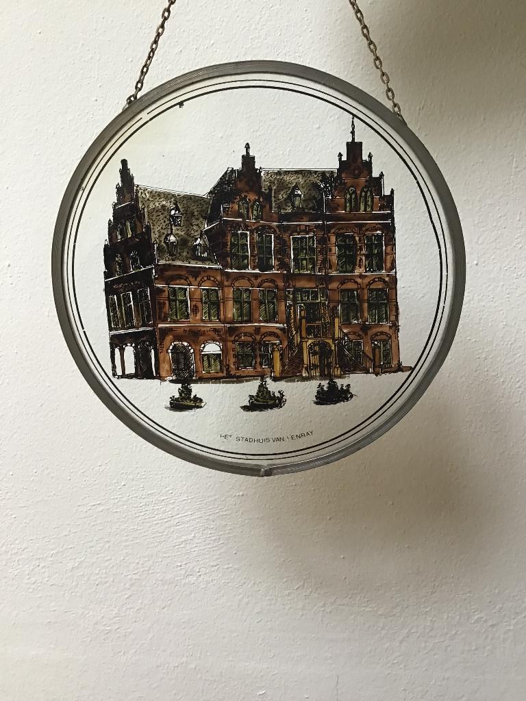 Glasschildering stadhuis Venray, Ophalen of Verzenden