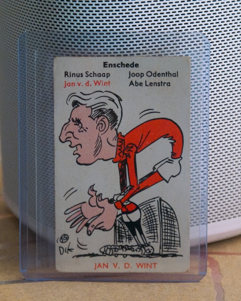 Jan v.d. Wint - DB Eredivisie kwartet 1958, Ophalen of Verzenden, Gebruikt, Overige binnenlandse clubs, Poster, Plaatje of Sticker