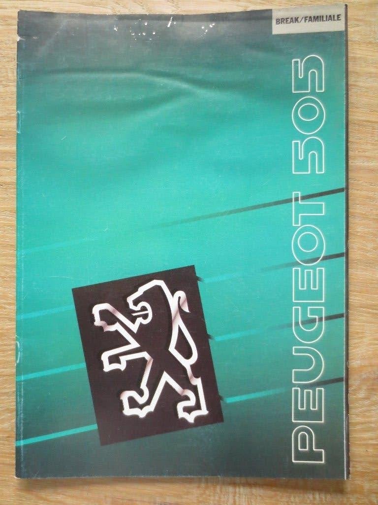 Autofolder : Peugeot 505 Break/Familiale. Folder uit 1990, Boeken, Ophalen of Verzenden, Zo goed als nieuw, Peugeot