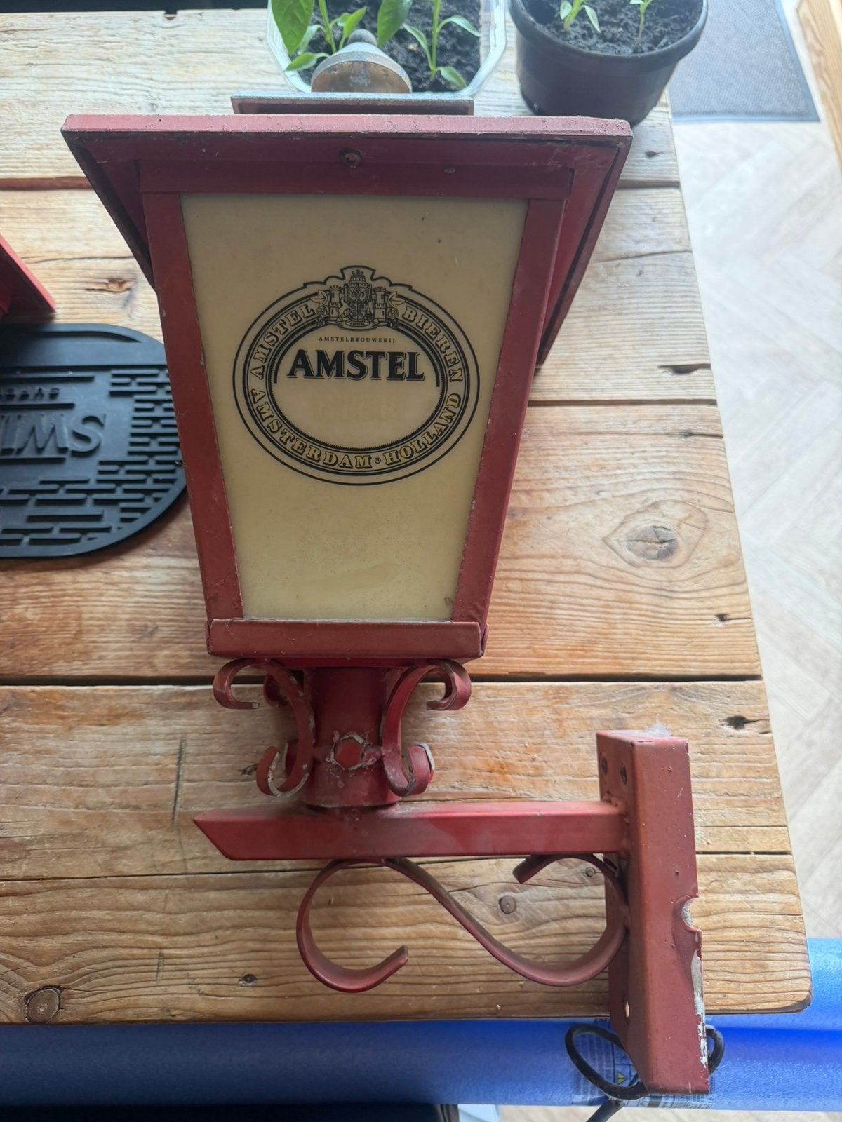Amstel lantaarn, Ophalen, Gebruikt, Reclamebord, Plaat of Schild, Amstel