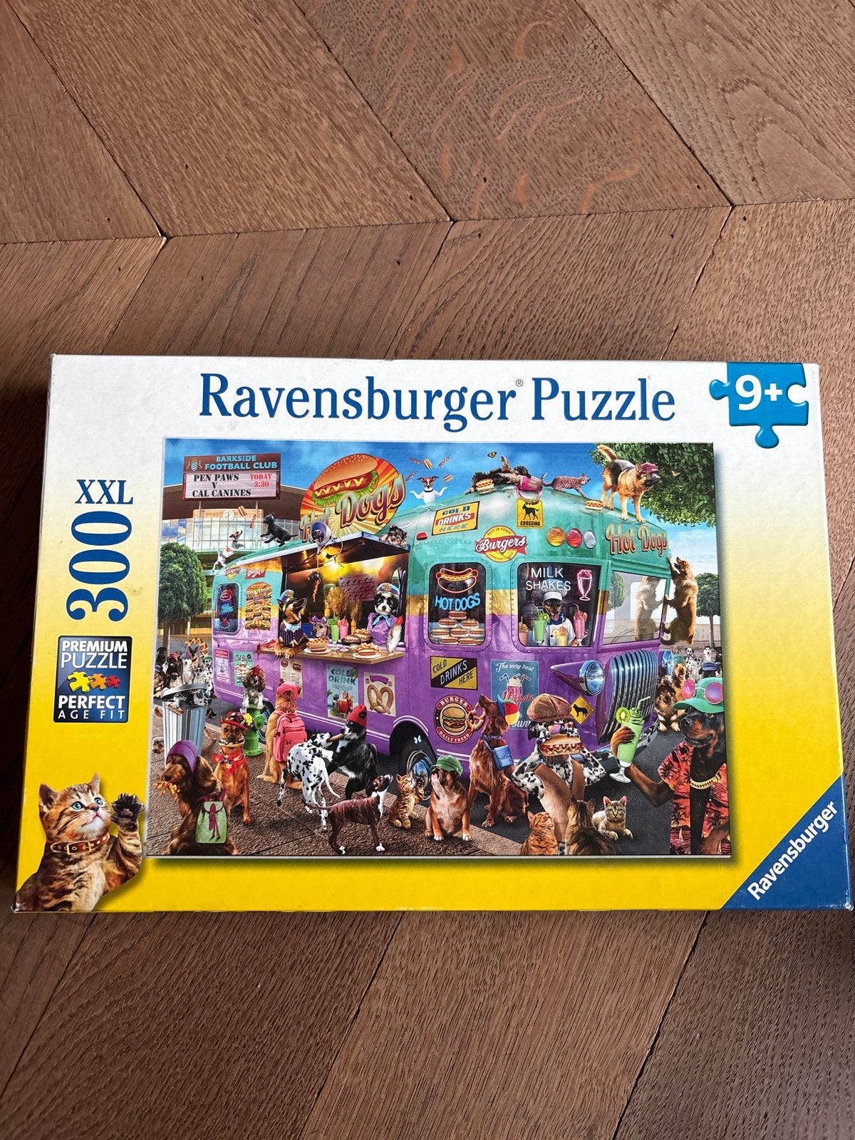 Ravensburger XXL Puzzle - Honden foodtruck 300 stukjes, Een of twee spelers, Ophalen of Verzenden, Gebruikt