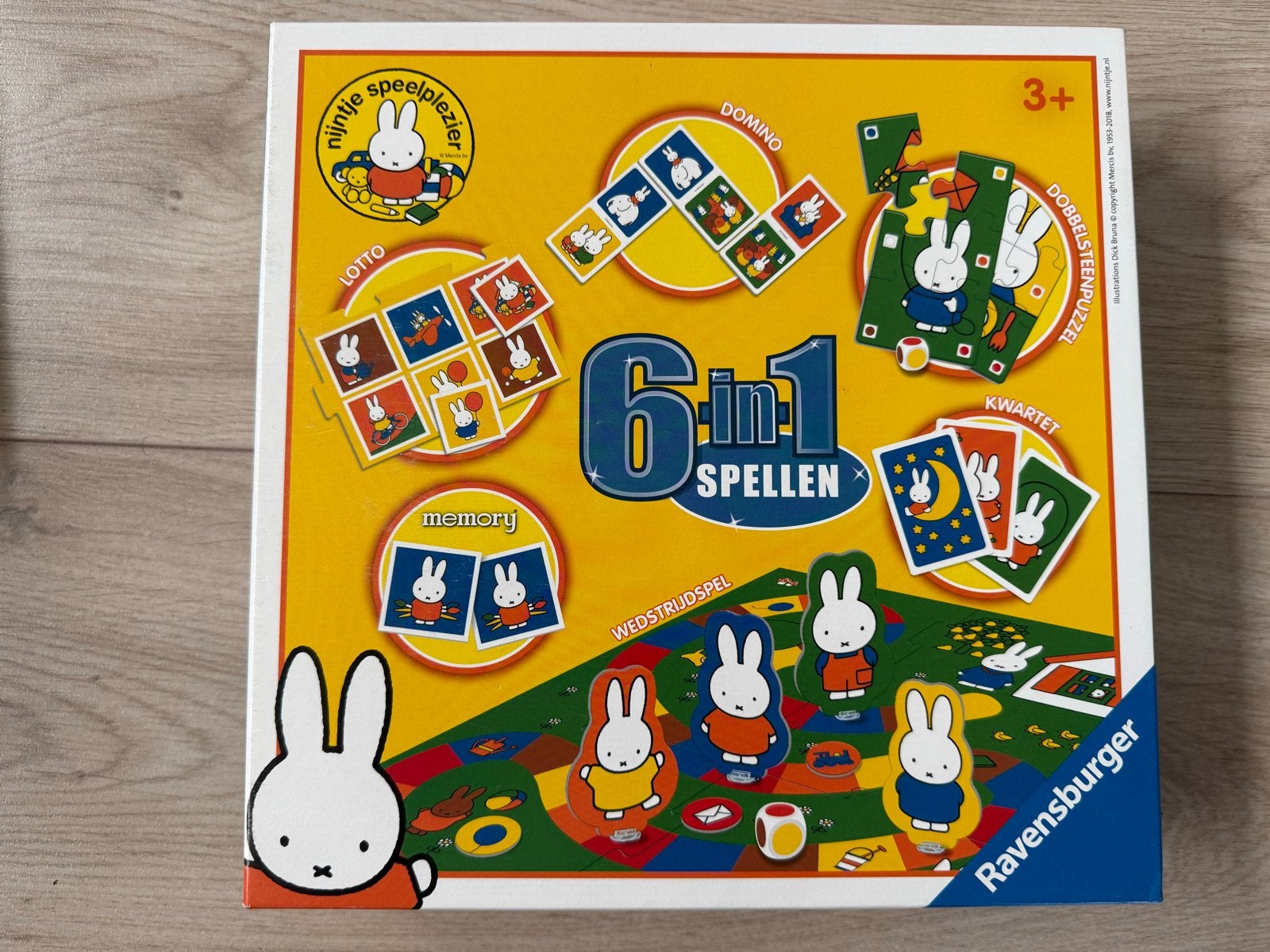 Nijntje 6-in-1 Spellenpakket Ravensburger en nijntje domino, Een of twee spelers, Ophalen, Gebruikt