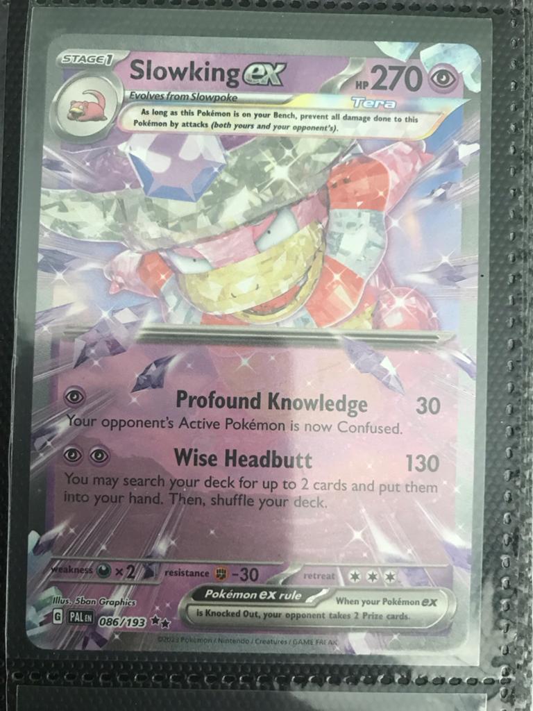 Pokémon Kaart: Slowking ex 086/193 Tera (PALEN), Ophalen of Verzenden, Zo goed als nieuw, Losse kaart